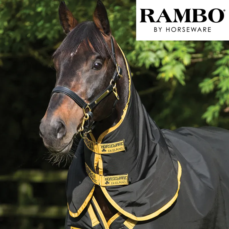 Horseware Rambo Supreme Hood 250g - Black/Gold